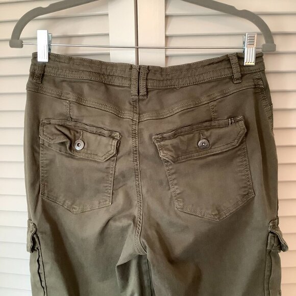 Kuhl women's cargo pants 4 green straight leg cropped - Picture 5 of 9